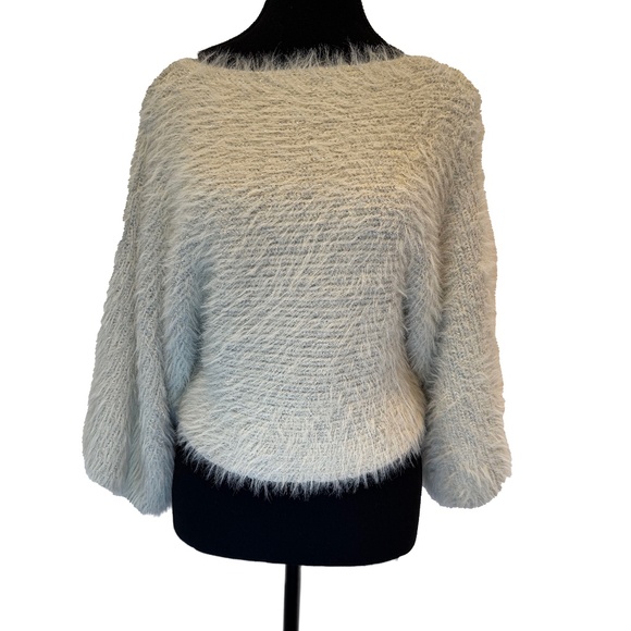 Eyelash Cropped Sweater HASHTTAG Intrend Sz M Textured Knit - Picture 2 of 8